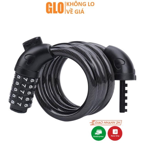 Khóa Xe Đạp 5 Số Dây Cáp Đổi Mã Dài 1.2m