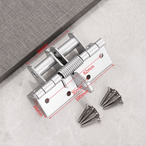 Bản Lề Cửa Lò Xo Tự Động Đóng 90 Độ, Kèm 8 Đinh Vít, Mở Cửa Giữ Yên Góc 90 Độ Thông Minh
