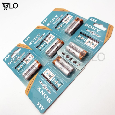 Vỉ 2 Viên Pin Sạc Sony AA(4600mah),  AAA(4300mah) CycleEnergy