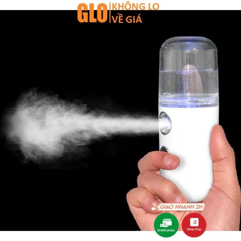 Máy Phun Sương Xông Hơi Mặt NaNo Mini Cầm Tay Hỗ Trợ Dưỡng Da Cấp Nước Tối Đa
