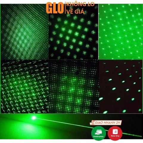 Đèn Pin Laser 303 Ánh Sáng Xanh Lá Chiếu Xa Cực Mạnh, Kèm Phụ Kiện Chiếu Sao Vạn Hoa Dùng Pin Sạc