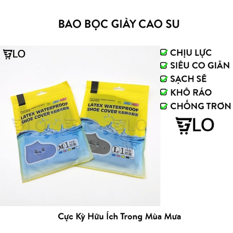 Bao Bọc Giày Cao Su Đi Mưa Siêu Co Giãn, Ủng Bọc Giày Silicon, Chống Nước, Chống Thấm, Chống Trơn Trượt