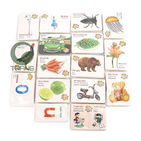 Bộ Thẻ Học 16 Chủ Đề Song Ngữ Anh Việt Có 416 Thẻ