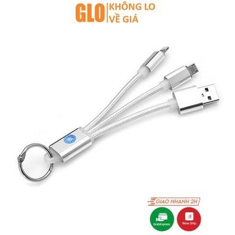 Dây Sạc Móc Khóa Romoss 3 Đầu Lighting, Micro USB, Type-C