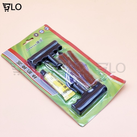 Bộ Dụng Cụ Vá Xăm Xe Không Ruột Mini Chuyên Dụng Cho Xe Hơi Xe Ô Tô Xe Máy, Vá Lụi, Vá Rút Bánh Không Săm Khẩn Cấp