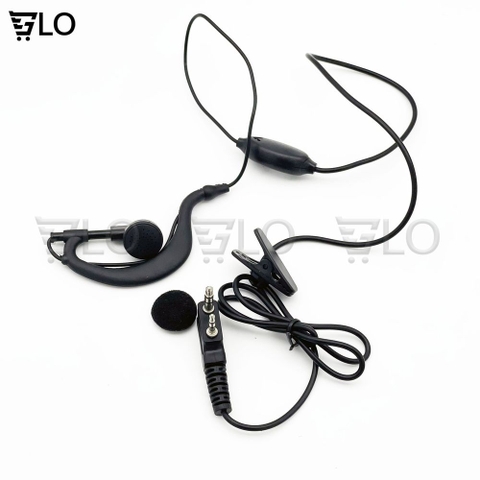 Tai Nghe Bộ Đàm Baofeng, Moto, Kenwood Loại 2 Đầu Jack 3.5li và 2.5li