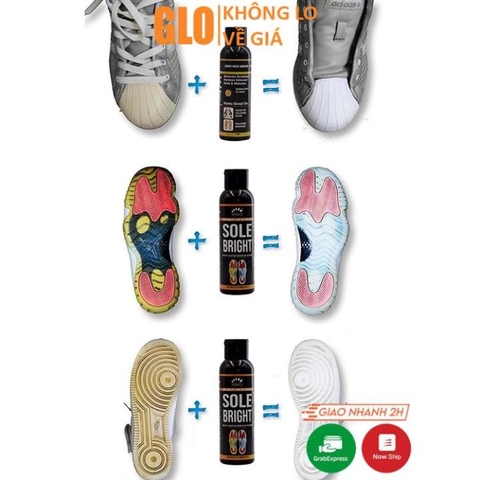 Chai Dung Dịch Tẩy Ố Vàng Đế Giày XIMO Sole Bright cho chất liệu Icy, Cao Su, Nhựa, Boost XI07