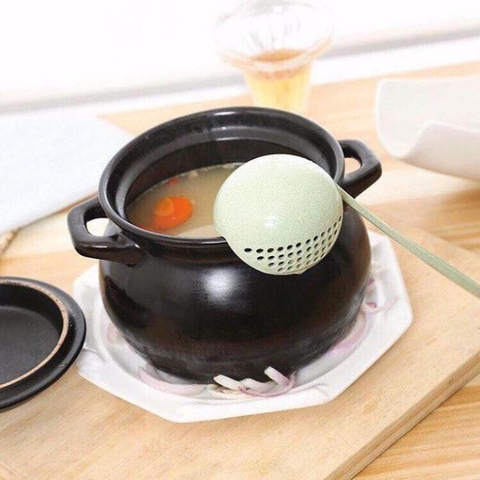 Muỗng Múc Canh Lúa Mạch 2 In 1 Loại Tròn