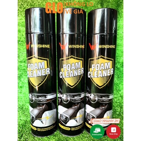 Chai Xịt WINSHINE FOAM CLEANER Vệ Sinh Ghế Da, Tẩy Rửa Làm Sạch Nội Thất Ô Tô, Túi Xách Da, Nỉ, Vải Cao Cấp