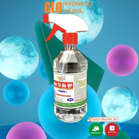 Cồn 70 Độ Chai 1 Lít Có Vòi Xịt Diệt Khuẩn
