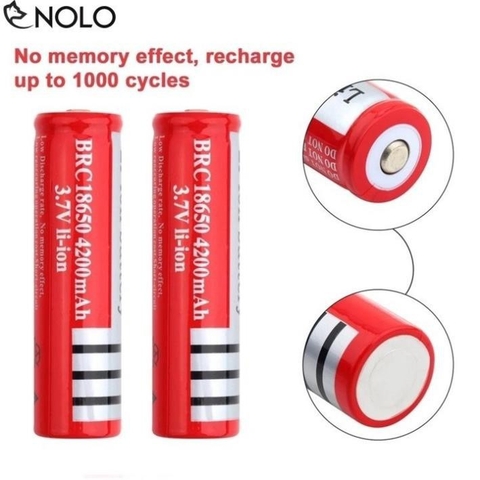 Bộ Sạc Đơn Đa Năng 3,7V Kèm 2 Cục Pin Đỏ 3,7V 18650