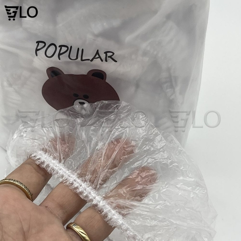 Combo 100 Cái Màng Bọc Thực Phẩm PE Chun Buộc Co Giãn Túi Gấu, An Toàn, Tiện Dụng, Có Thể Tái Sử Dụng