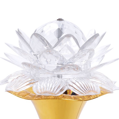 Đèn Led Hoa Sen Đế Cao Xoay 360 Độ Đổi Màu