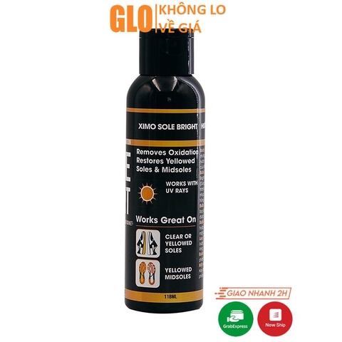 Chai Dung Dịch Tẩy Ố Vàng Đế Giày XIMO Sole Bright cho chất liệu Icy, Cao Su, Nhựa, Boost XI07
