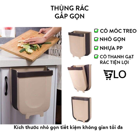 Thùng Rác Thông Minh Gấp Gọn Cao Cấp Để Nhà Bếp Nhỏ