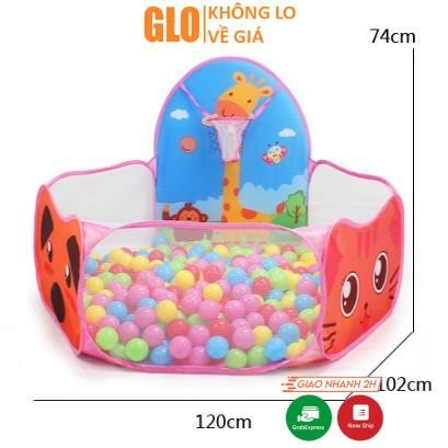 Lều Nhà Banh Tặng Kèm 100 Banh Cho Bé