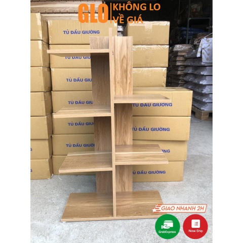 Kệ Sách Gỗ Kiểu Xương Rồng 5 Tầng(Cao 81cm, Ngang 49cm, Rộng 21cm)