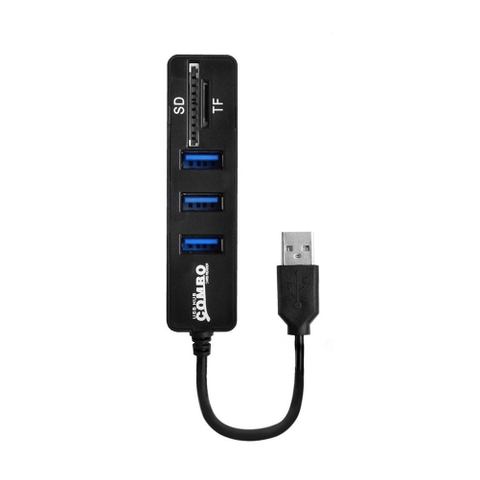 Hub Usb Gồm 3 Cổng Usb Kèm Đầu Đọc Thẻ Nhớ SD/TF