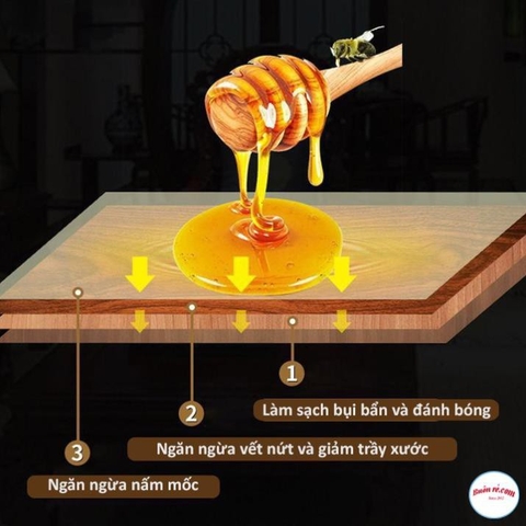 Sáp ong Beewax Đánh Bóng Sàn Gỗ Đồ Gỗ Không Kèm Mút