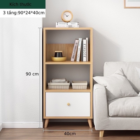 [Hỏa Tốc HCM] Kệ Sách Gỗ Đa Tầng Trang Trí Sang Trọng Phong Cách Bắc Âu