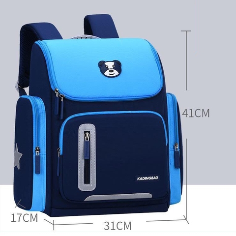 Balo Chống Gù Cho Bé Dạng Hộp Siêu Nhẹ SM Baby - Cặp Cho Học Sinh Tiểu Học Loại Lớn