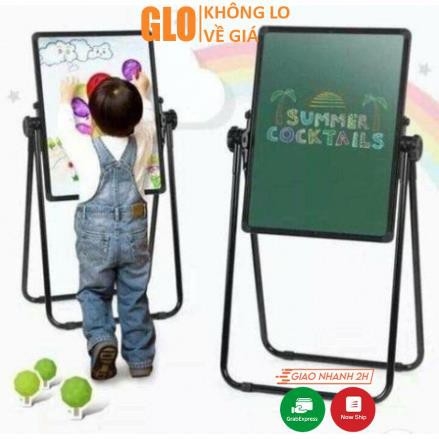 Bảng Viết 2 Mặt Flipchart Cho Bé Kích Thước 50 X 50 Cm
