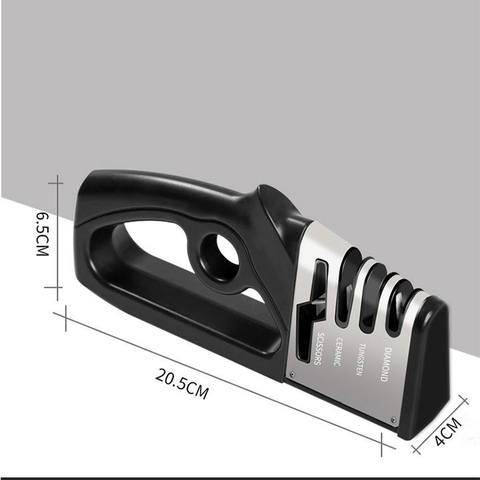 Dụng Cụ Mài Dao Kéo 4 In 1 Cao Cấp Thép Không Gỉ, Giúp Mài Nhanh, Siêu Sắc Bén, Lưỡi Mài Phủ Gốm Ceramic