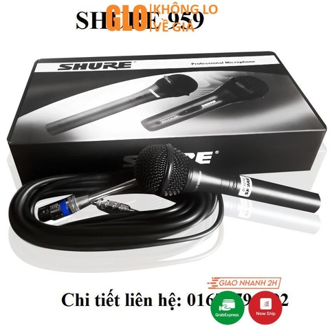 Micro Karaoke Shure 959 Hát Nhẹ Chống Hú Tốt