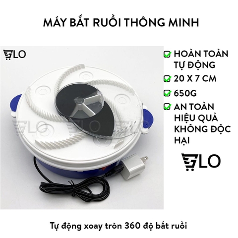 Máy Bắt Ruồi Tự Động Pin Sạc Cao Cấp, Bẫy Ruồi Thông Minh