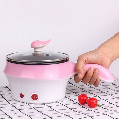Ca Nấu Mì Có Lồng Hấp - Tay Cầm Ngang, Nấu Nước, Luộc Trứng Đa Năng Size 18cm