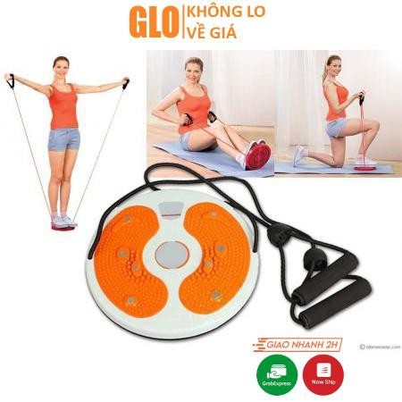 Đĩa Xoay Eo Hỗ Trợ Tập Thể Dục Kèm Dây Treo Có Tay Cầm 360 Độ