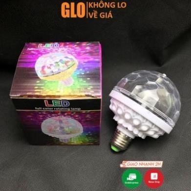 Bóng Đèn Led 7 Màu Vũ Trường Xoay Cảm Ứng Đuôi E27