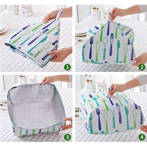 Chụp Lồng Bàn Giữ Nhiệt Xếp Gọn Chắn Bụi Và Côn Trùng