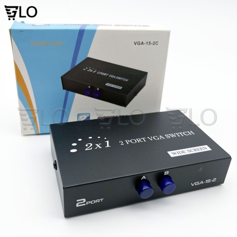 Bộ Hub Chia VGA 2 CPU Hoặc 4 CPU Ra 1 Màn Hình VGA-15-2C VGA-15-4 (2/4 Port VGA Video Switch)
