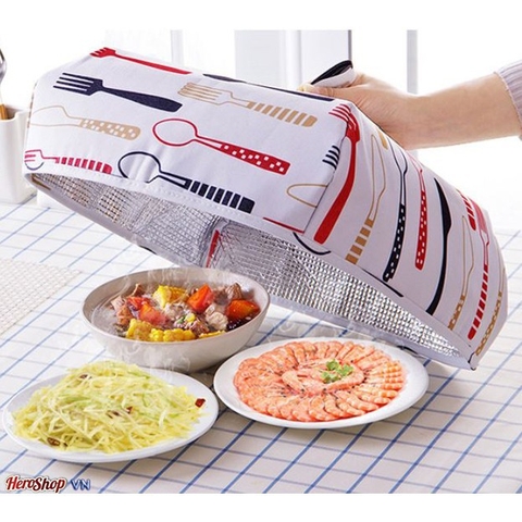 Chụp Lồng Bàn Giữ Nhiệt Xếp Gọn Chắn Bụi Và Côn Trùng