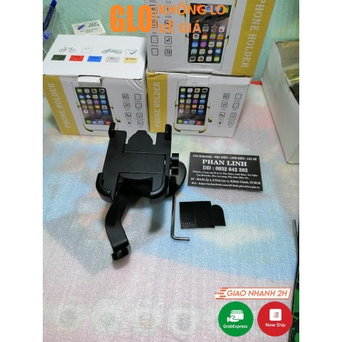 Giá Đỡ Kẹp Điện Thoại Gắn Xe Máy C1/C2, Chống Cướp, Chống Rung Cực Chắc Chắn