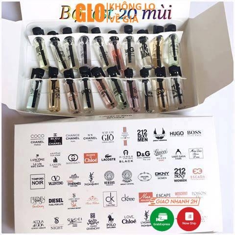Combo Nước Hoa 20 Chai Nhỏ Test Mùi