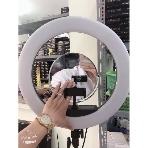 Đèn Livestream 45cm Có Gương, Đèn Makeup, Chụp Hình, Phun Săm, Đèn Nail