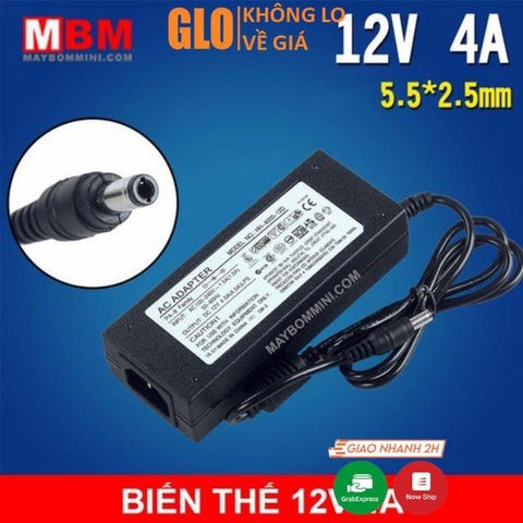 Cục Nguồn Adapter 12v 5A Sạc Cho Laptop, Máy Bơm, Thiết Bị Gia Dụng