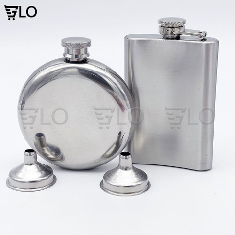 Bình Hip Flask Đựng Rượu Whisky Bằng Inox Dung Tích 5oz