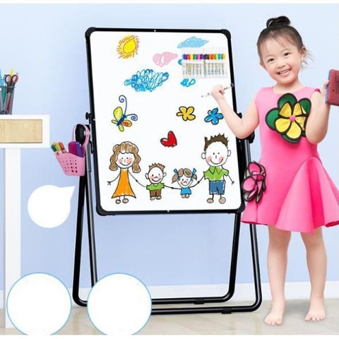 Bảng Viết 2 Mặt Flipchart Cho Bé Kích Thước 50 X 50 Cm