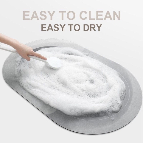 Thảm Dậm Lau Chân Silicon Bathroom Siêu Thấm Hút Nước Chống Trượt, Siêu Mềm Siêu Dày