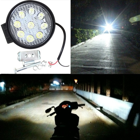 Đèn Trợ Sáng 9 Bóng Led Tròn