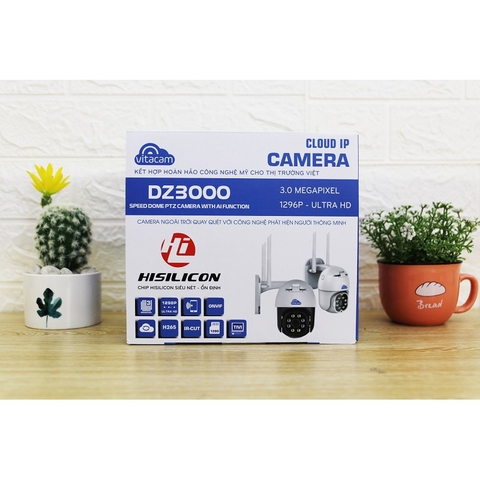 Camera Ngoài Trời Vitacam Dz-3000 3Mpx Xoay 350 Độ, Đàm Thoại 2 Chiều