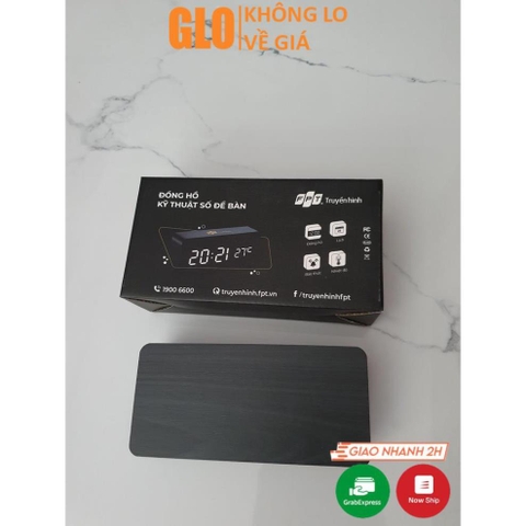 Đồng Hồ Để Bàn Led Giả Gỗ FPT