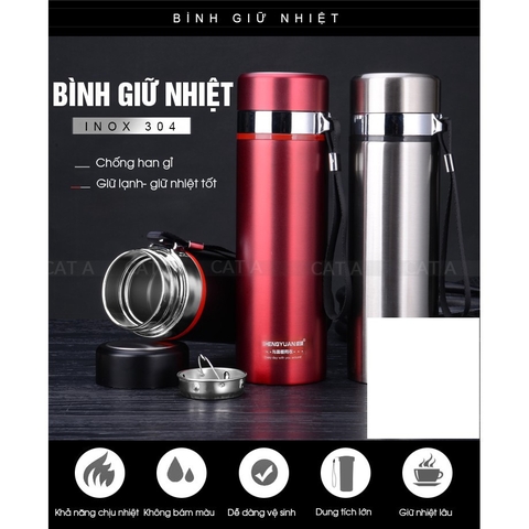 Bình Giữ Nhiệt GOOD Inox 304 Không Gỉ 1500ml Không Bị Mùi Hôi Kiểu Dáng Sang Trọng