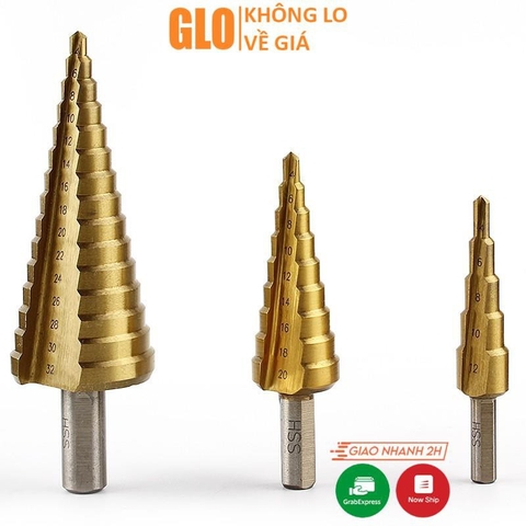 Bộ Mũi Khoan Côn HSS 3 Chi Tiết 4mm-32mm