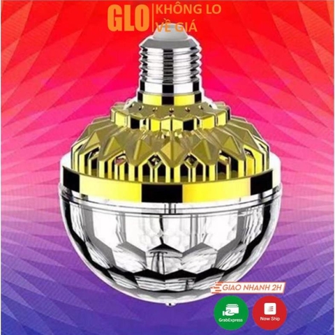 Bóng Đèn Led 7 Màu Vũ Trường Xoay Cảm Ứng Đuôi E27
