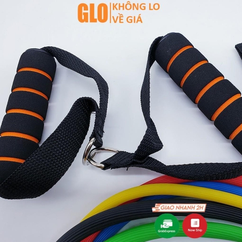 Bộ 5 Dây Ngũ Sắc Kéo Đàn Hồi Kháng Lực Tập Gym Thể Dục Tại Nhà Đa Năng