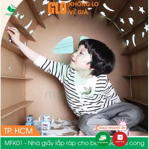 Nhà Giấy Carton Lắp Ráp Thông Minh Cho Bé Loại Lớn